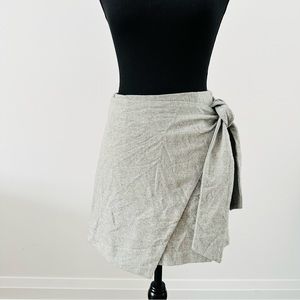 Sz S Aritzia WILFRED Wool Wrap Mini Skirt